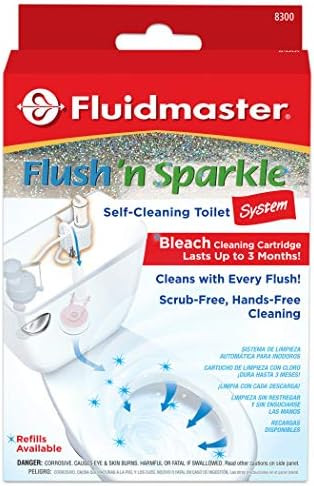 Fluidmaster 8300 Flush 'n Sparkle Automatic Toilet Bowl Cleaning System with Bleach Cartridge, 1 ... | Amazon (US)