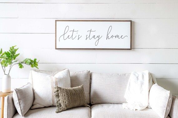 Lets Stay Home Sign  Let's Stay Home Wood Sign  Living - Etsy | Etsy (US)