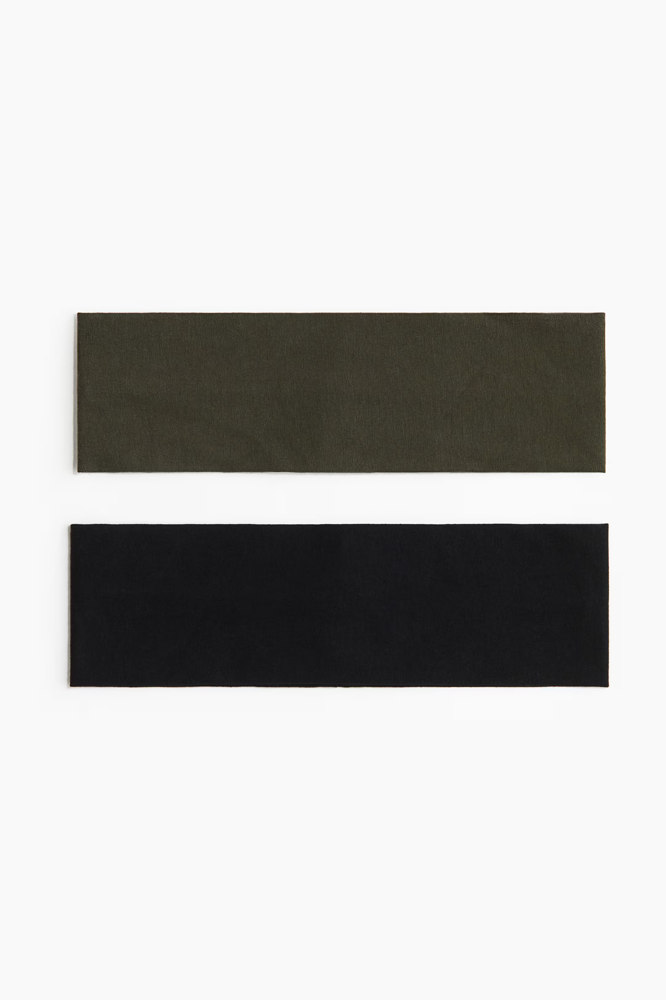Pack de 2 cintas de punto - Verde caqui oscuro/Negro - MUJER | H&M ES | H&M (FR, IT, ES, PT, BE)