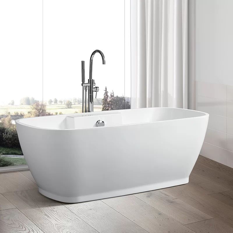 VA6835 59" x 30" Freestanding Soaking Bathtub | Wayfair North America