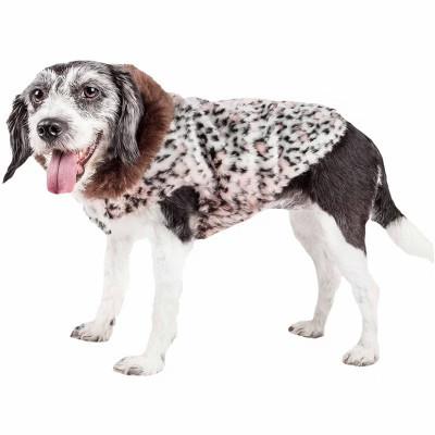 Pet Life (R) Luxe Furracious Cheetah Patterned Mink Designer Fashion Fur Dog Coat, Pink, MD | Target