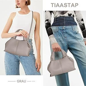 TIAASTAP kleine Handtasche für Damen PU Leder kleine Tasche Vintage Hobo Bag Beuteltasche Einfar... | Amazon (DE)