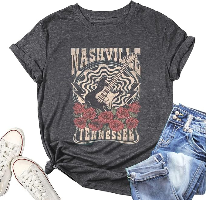 Steer Skull Aztec Western Bleached T-Shirt Cowboy Sunset Shirt Women Vintage Country Music leisur... | Amazon (US)