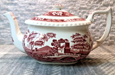 SPODE Copeland Pink Tower Teapot w/ Lid, 5.25" H, Old Red Makers Mark EXCELLENT  | eBay | eBay US