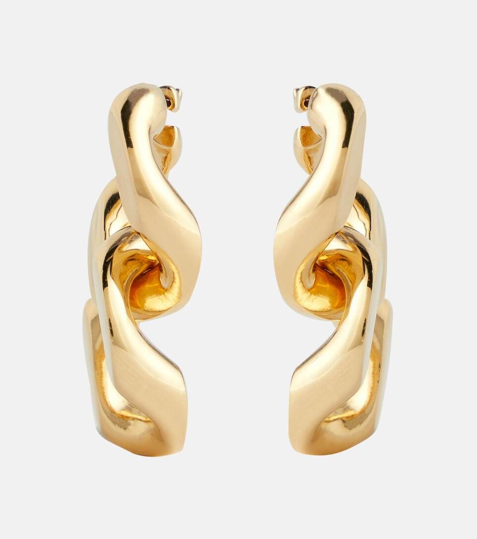 18kt gold-plated chain-link earrings | Mytheresa (US/CA)