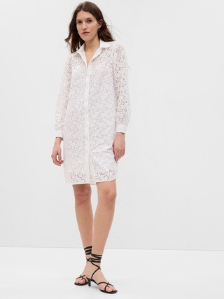 Lace Mini Shirtdress | Gap (US)