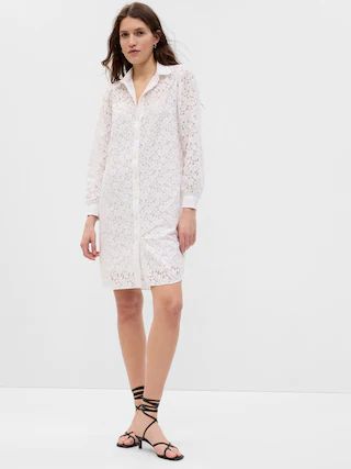 Lace Mini Shirtdress | Gap (US)