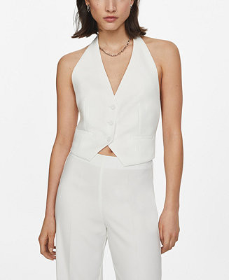 MANGO Women's Buttons Detail Suit Vest - Macy's | Macy's
