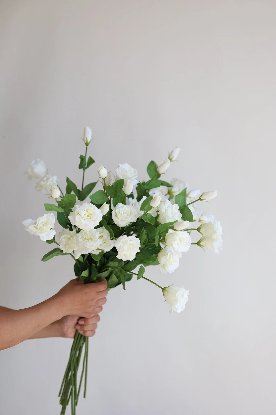 27.5" Faux Real Touch Lisianthus Eustoma Blossom Branch-Cream, DIY Florals | Wedding/Home Decorat... | Etsy (Global)