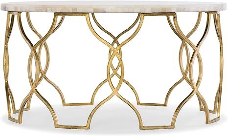 Hooker Furniture Melange Corrina 36" Round Coffee Table in Gold | Amazon (US)