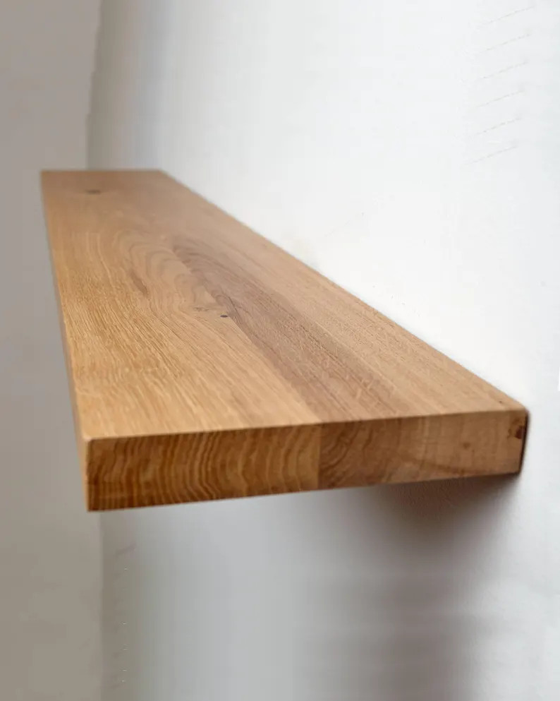Handmade Oak Floating Shelf: Modern Wall Decor | Etsy (Global)
