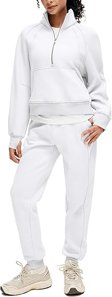 SANTINY Sweatsuits Women 2 Piece Outfit Fleece Half Zip Joggers Set Tracksuit Winter Warm Lounge ... | Amazon (CA)
