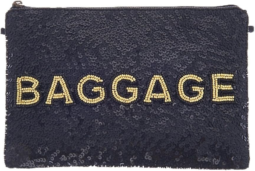 Baggage Sequin Beaded Convertible Clutch, Black/Glod | Amazon (US)