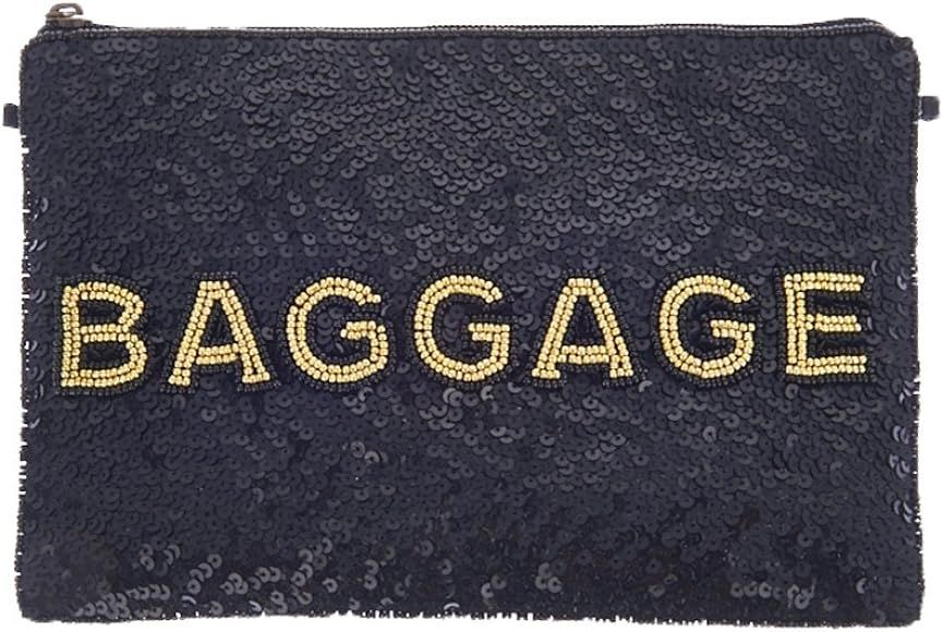 Baggage Sequin Beaded Convertible Clutch, Black/Glod | Amazon (US)