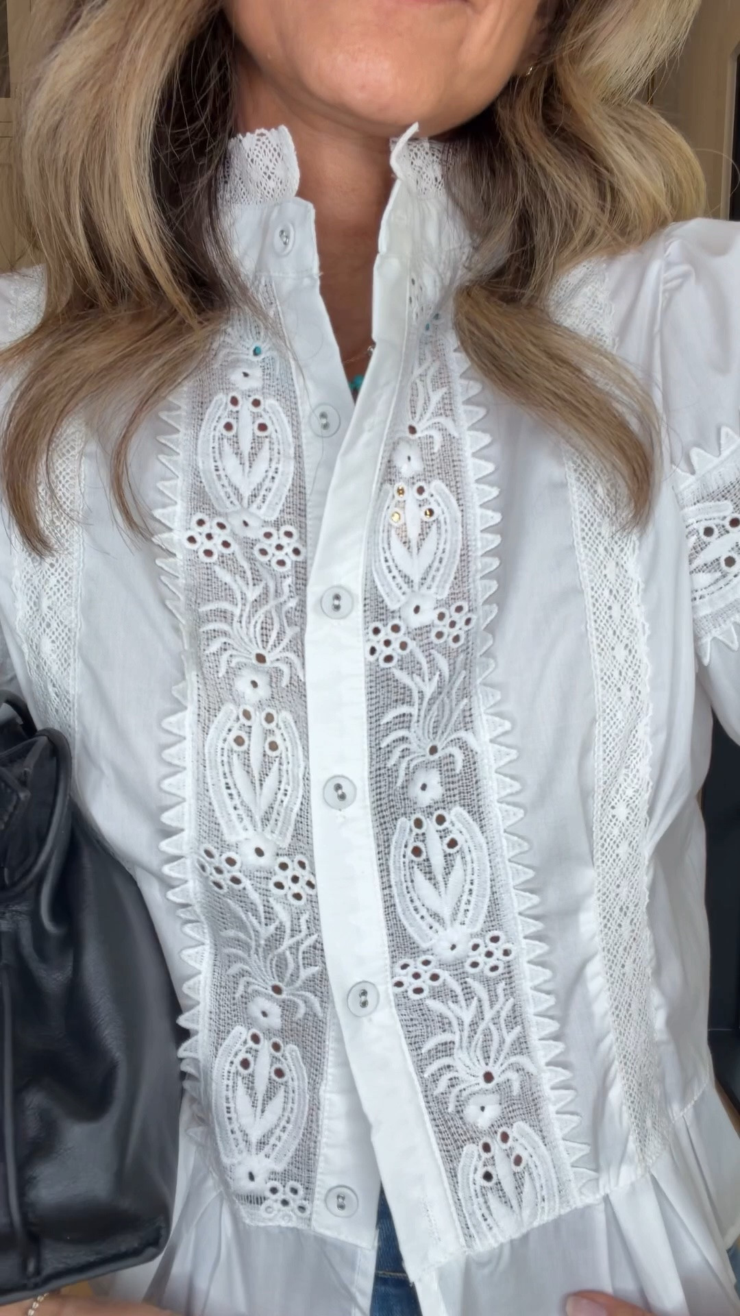 Blouse is 10/10! Jeans are a favorite, I’m 5’6” Quince bag

#LTKootd #LTKOver40