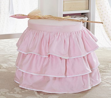 Madeline Vanity Stool, Ruffles | Pottery Barn Kids | Pottery Barn Kids