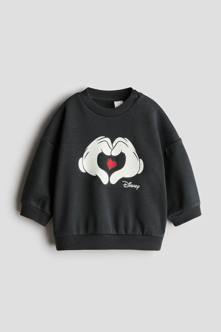 H & M - Sweatshirt with Printed Motif - Gray | H&M (US + CA)