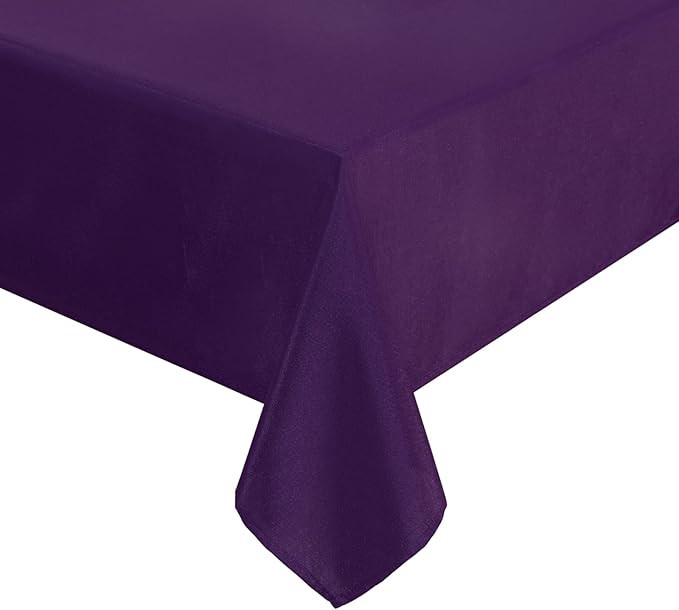 Mysky Home Table Cloth 54x78 Inch Purple Tablecloth for 4 Foot Table Washable Polyester Rectangle... | Amazon (US)