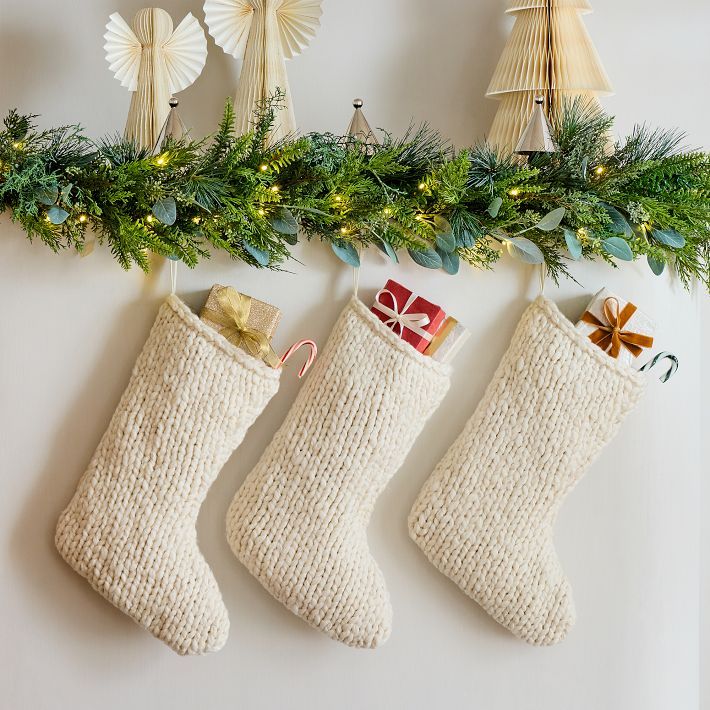 Chunky Alabaster Knit Stocking | West Elm (US)