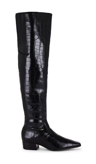 Helena Over The Knee Boot in Black | Revolve Clothing (Global)
