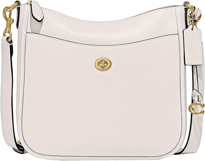 COACH Polished Pebble Leather Chaise Crossbody, Chalk, One Size | Amazon (US)