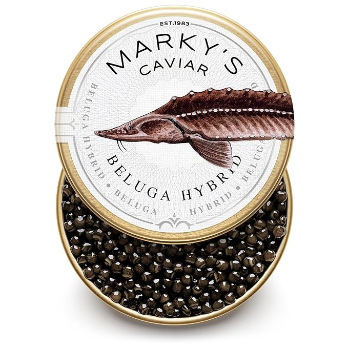 MARKY'S Beluga Hybrid Black Caviar - 1 oz / 28 g - Premium HUS BAE Beluga Sturgeon Malossol Black... | Amazon (US)