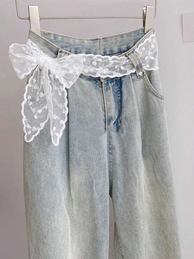 Variety Of Elegant Lace Waist Decor, Fashion Versatile Long Scarf Waist Belt, Can Be Used As Scarf Or Waist Belt, Suitable For Various Occasions | SHEIN