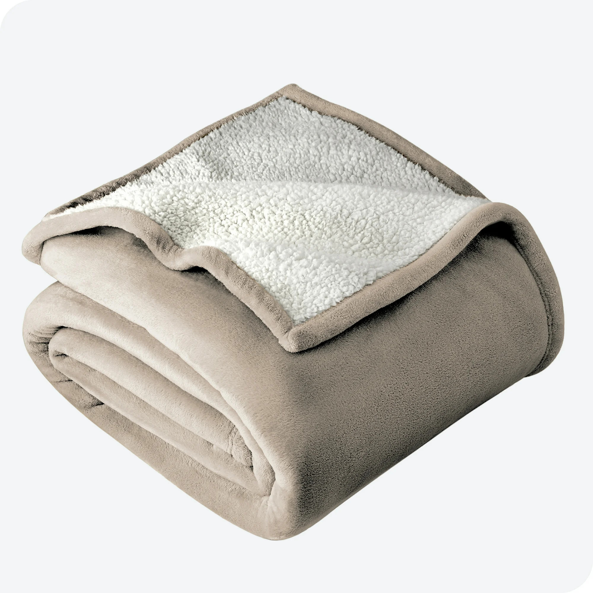 Bare Home Plush Sherpa Bed Blanket - Fluffy & Soft - Reversible - Lightweight - Throw/Travel, Lig... | Walmart (US)