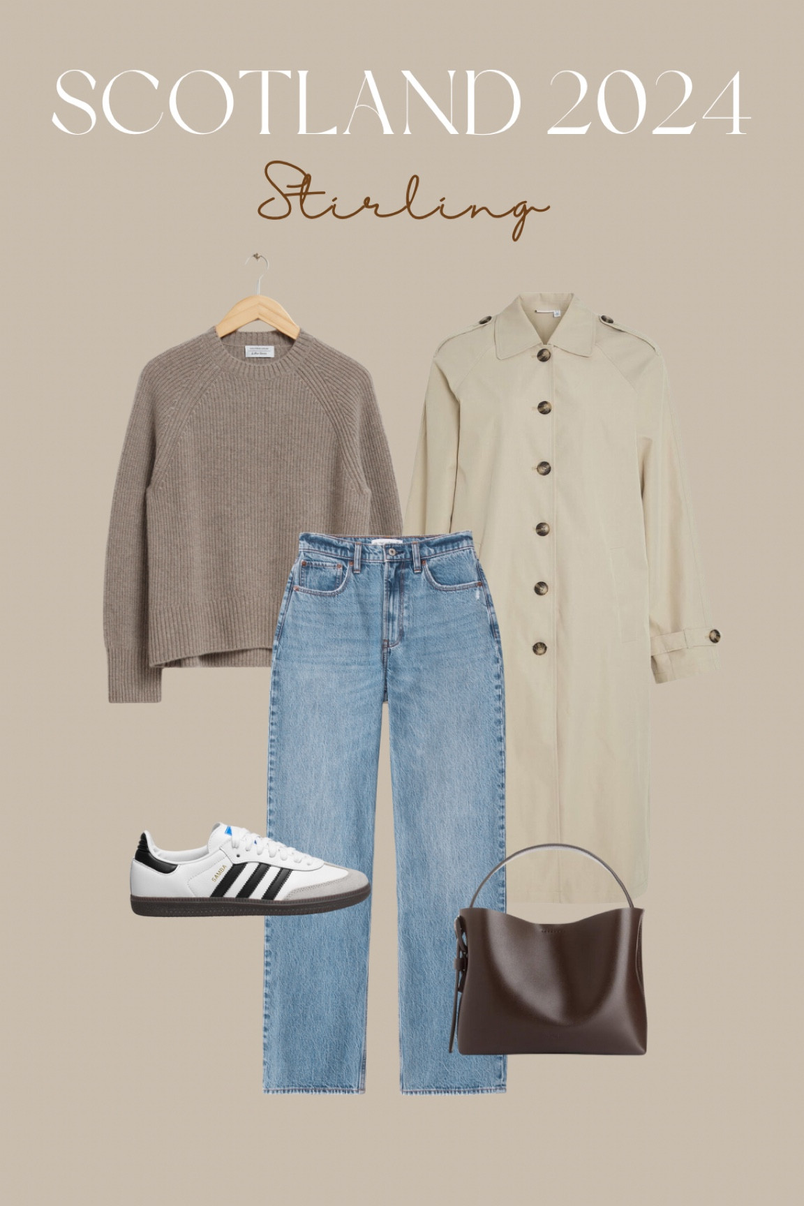 Brown sweater, classic trenchcoat, straight leg jeans, adidas samba’s, sneakers, brown leather bag, Arket

#LTKautumn #LTKstyletip #LTKeurope