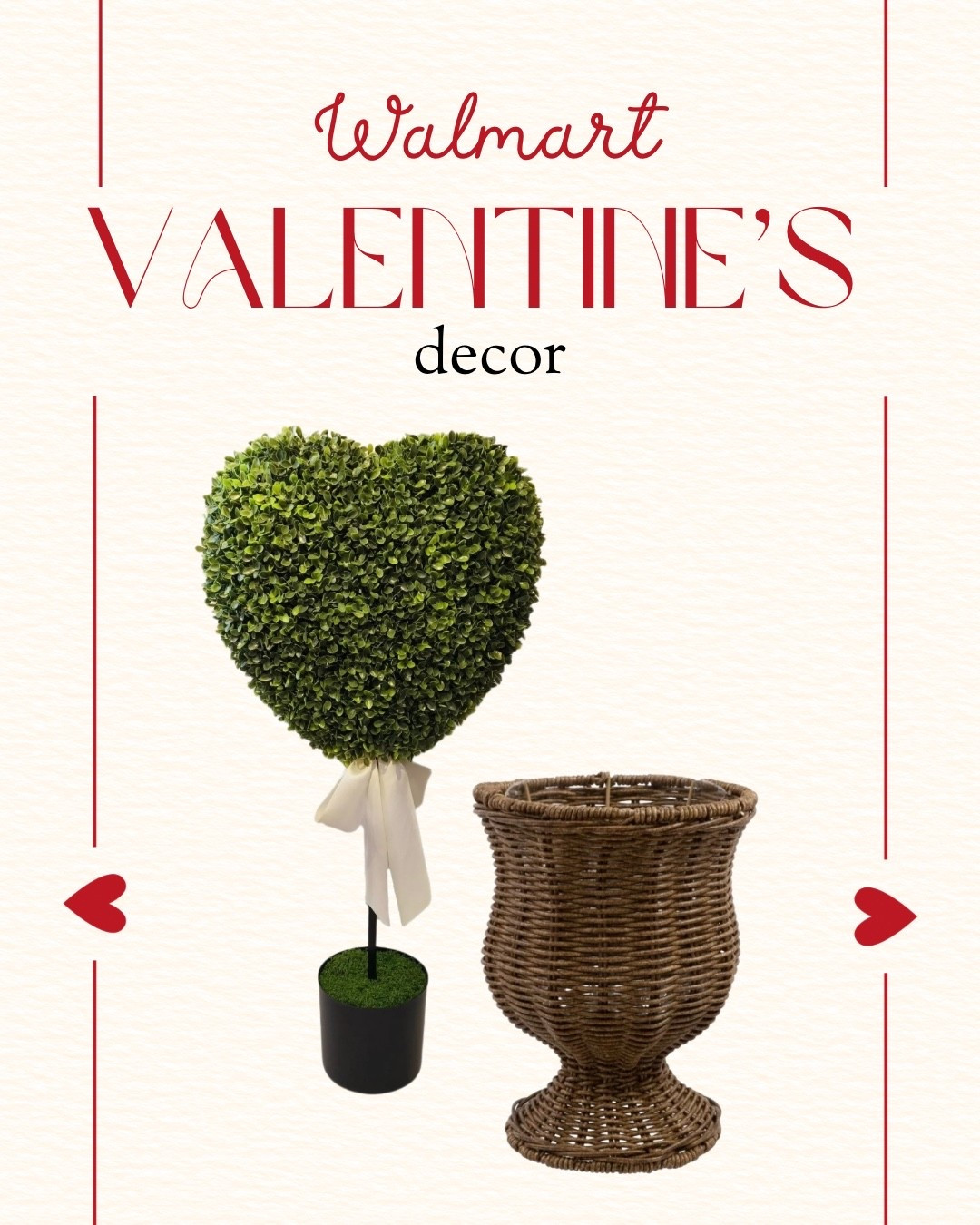 Valentine’s heart topiary restocked!
