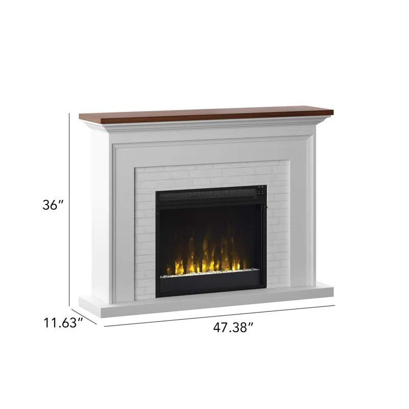 Ellington Circle 47.38'' W Electric Fireplace | Wayfair North America