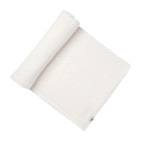 Pin Dot Organic Swaddle, Light Pink | Maisonette