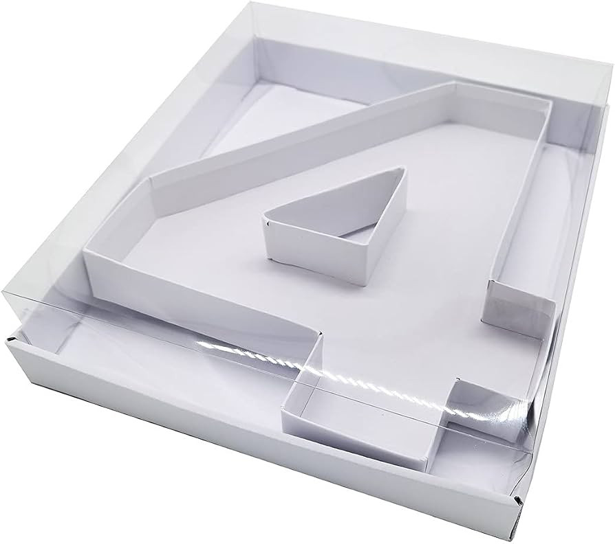 WENPACK 12.5" Cardboard Number Shaped Mache Strawberries Fillable Sweets Candy Box with Clear Lid... | Amazon (US)