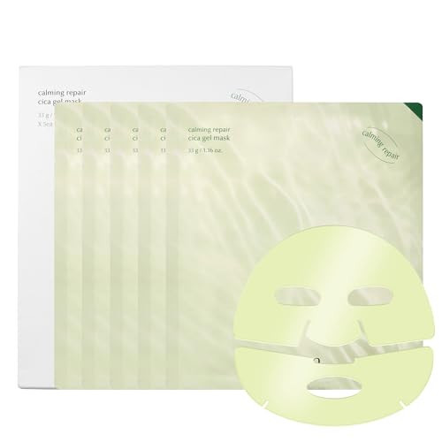 LUVUM Calming Repair Cica Gel Mask, Centella, Overnight Hydrogel Mask, 4+1 Pack | Amazon (US)