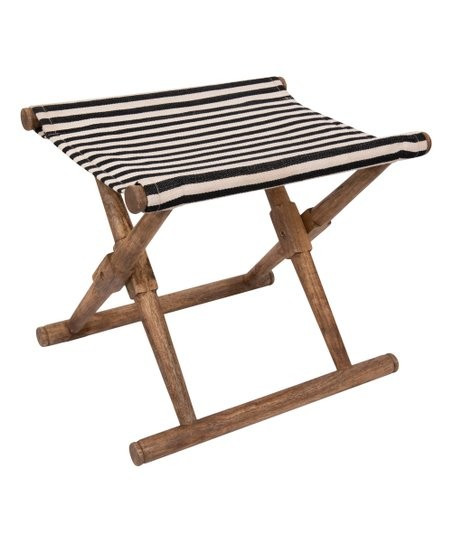 Black & White Stripe Stool | Zulily