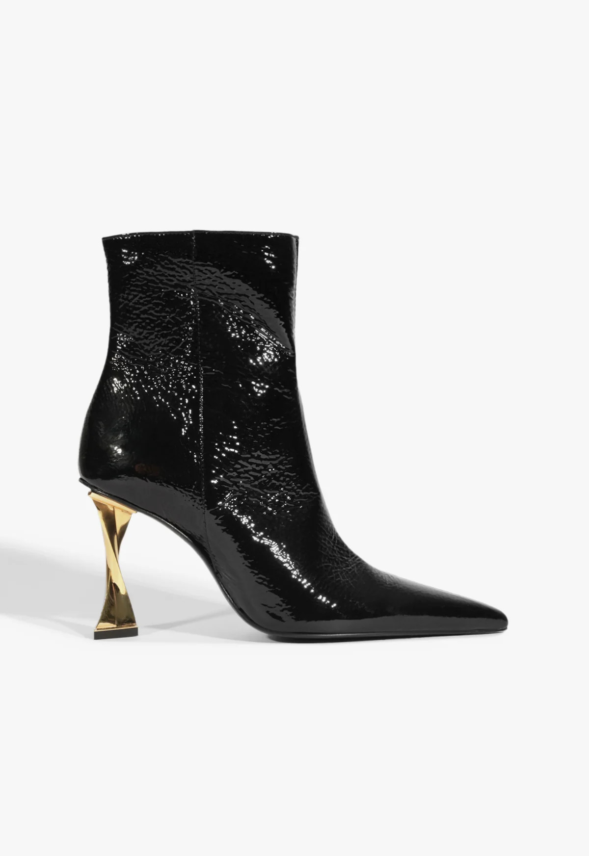 Elisha Black Mid Sculptural Heel Bootie | SCHUTZ | Schutz (US)