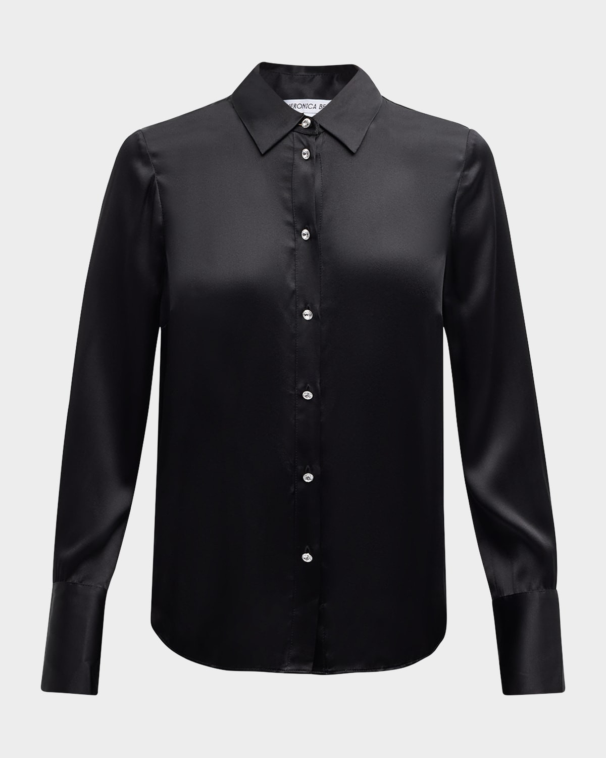Monique Long-Sleeve Satin Top | Neiman Marcus