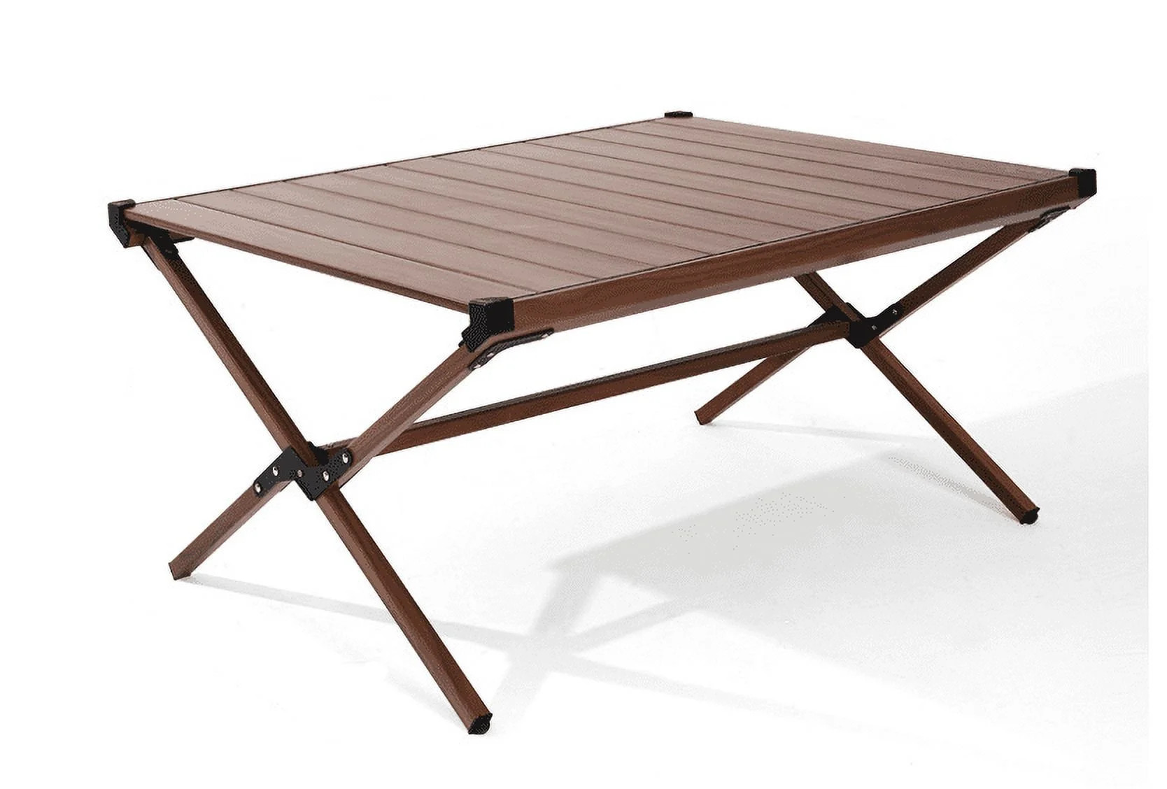 Ozark Trail Aluminum Roll-Top Camping Table, Dark Brown | Walmart (US)