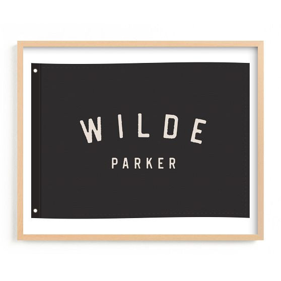 Minted® Name Flag Framed Wall Art | Pottery Barn Teen