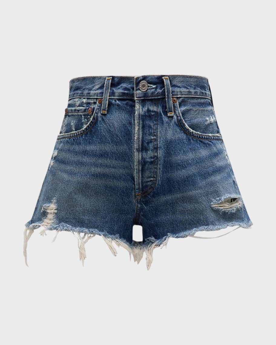 Parker Distressed Denim Shorts | Neiman Marcus