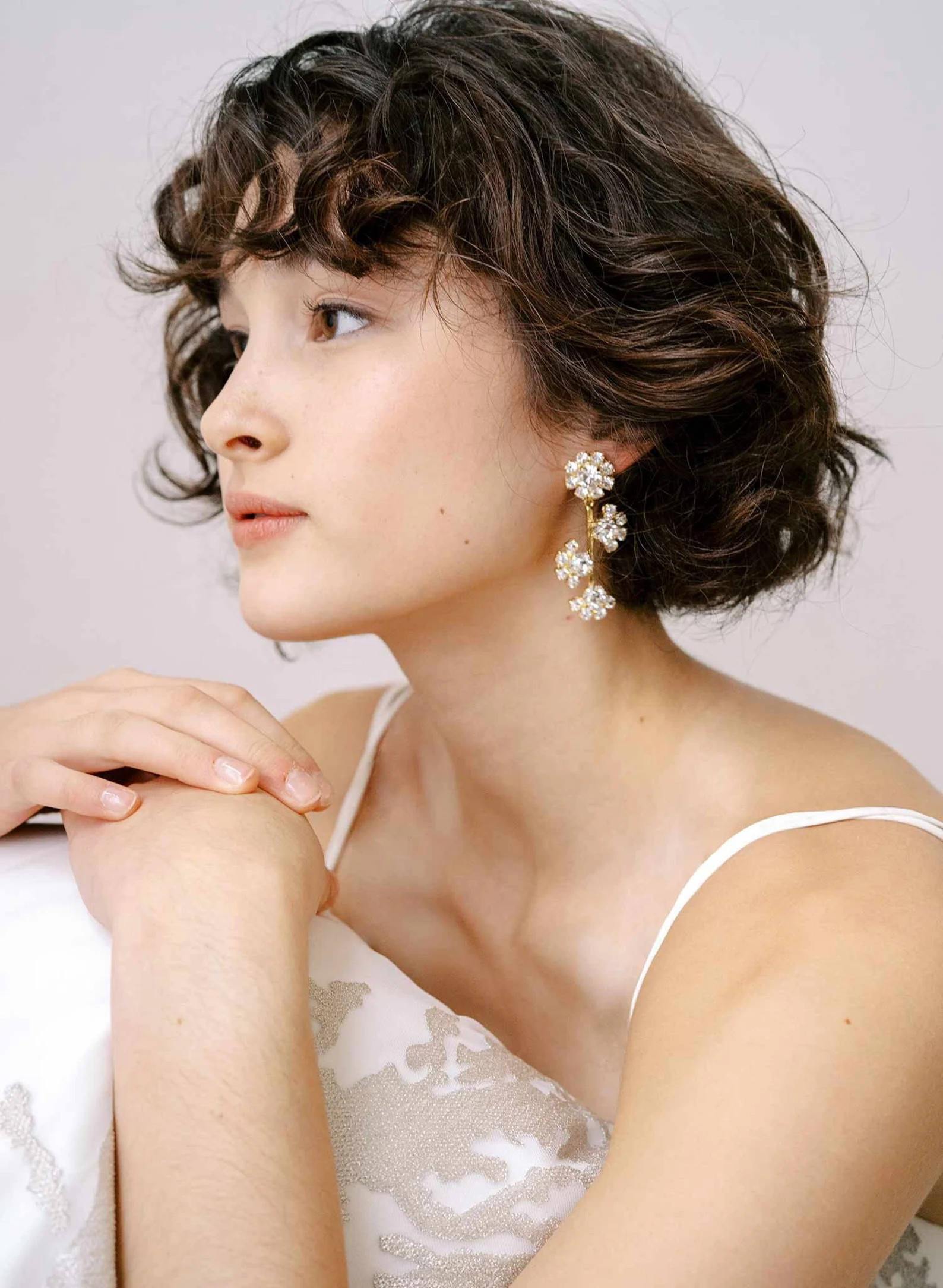 Bridal Crystal Blossom Chandelier Earrings Dangling Crystal Blossom Earrings Style 2381 - Etsy | Etsy (US)
