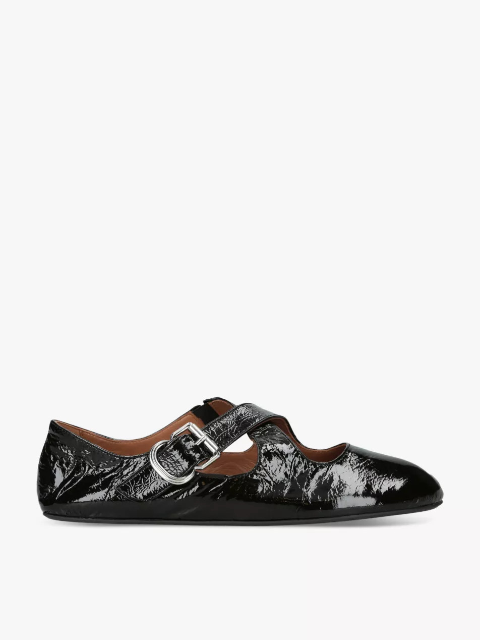 Criss Cross patent-leather ballet flats | Selfridges