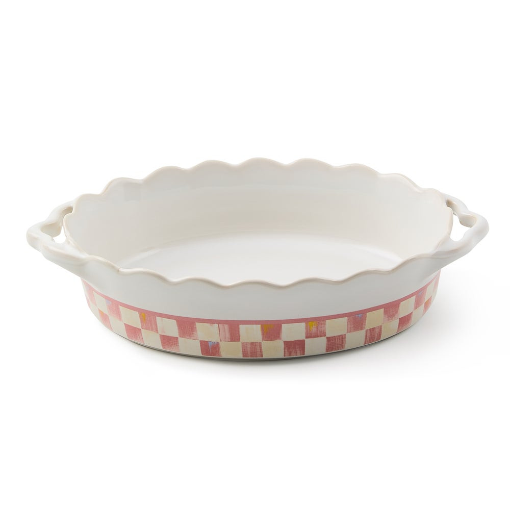 Rosy Check Everyday Small Oval Baker | MacKenzie-Childs