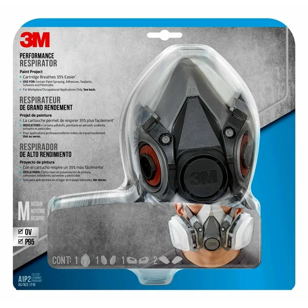 3M OV/P95 Performance Reusable Paint Project Respirator, NIOSH-Approved, Medium, 1 Mask | Walmart (US)