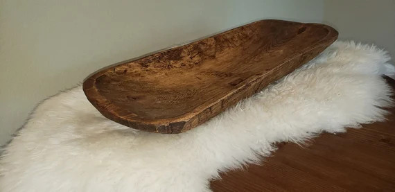 Hand Carved Rustic Wood Bowl - Brown Rustic | Etsy (US)