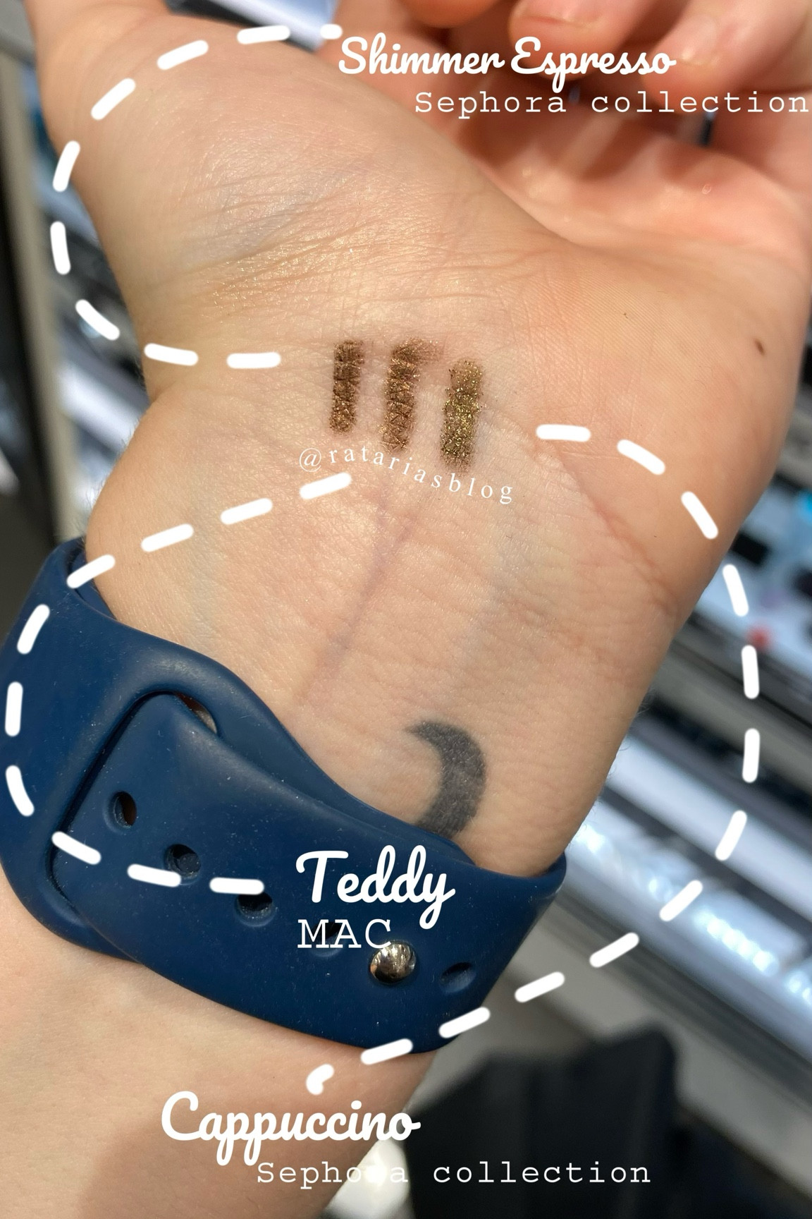 Achei um dupe do lápis Teddy da MAC! Ele é o Shimmer Espresso da Sephora Collection.
O Cappuccino da Sephora Collection coloquei para comparar com os outros dois e descobri que são diferentes. 


#LTKbrasil #LTKbeauty