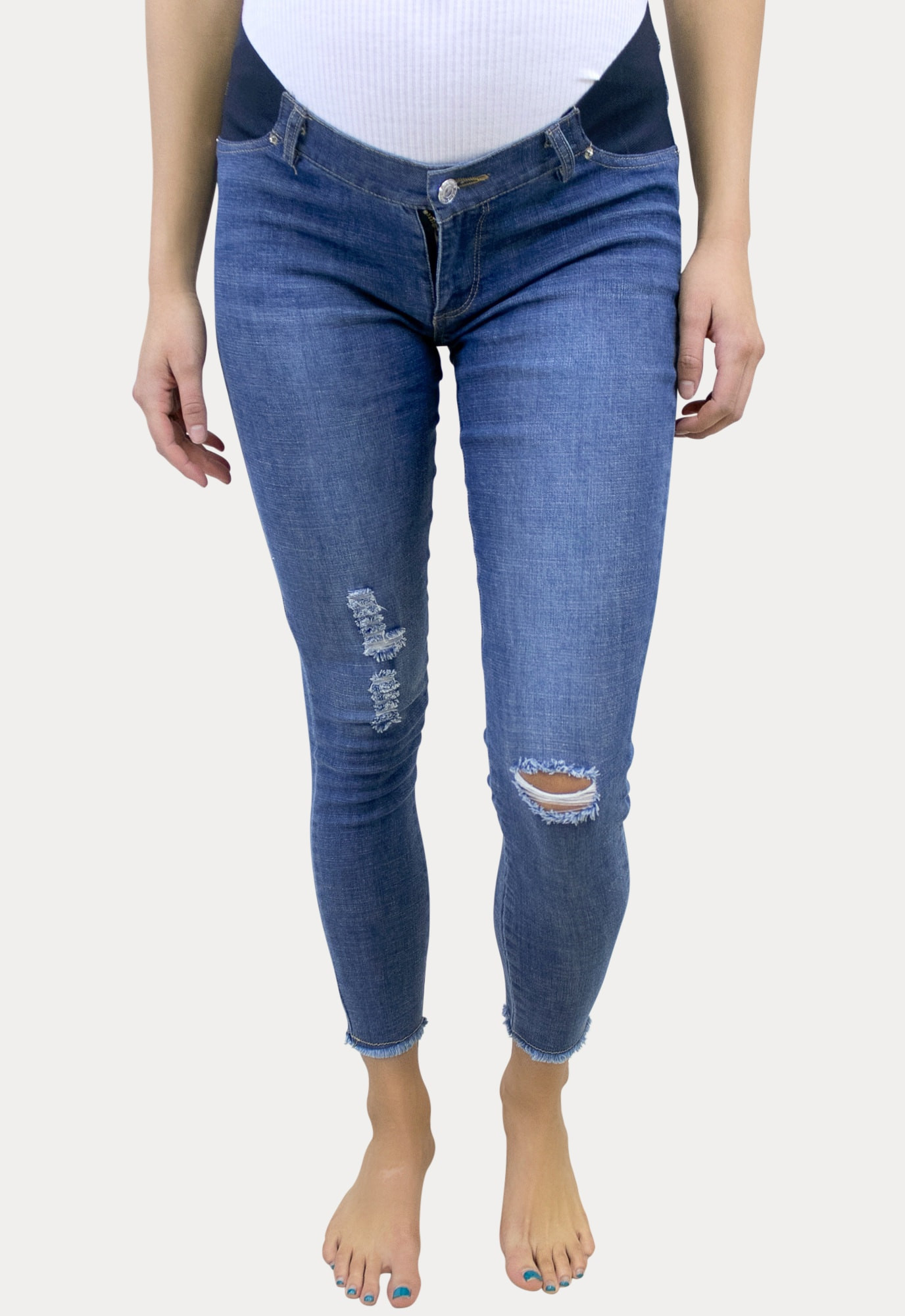distressed maternity jeans- skinny - Sexy Mama Maternity | Sexy Mama Maternity