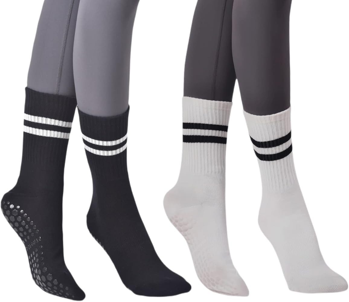 Pilates Socks Yoga Socks for Women Non Slip Hospital Socks for Women Barre Sticky Socks | Amazon (US)