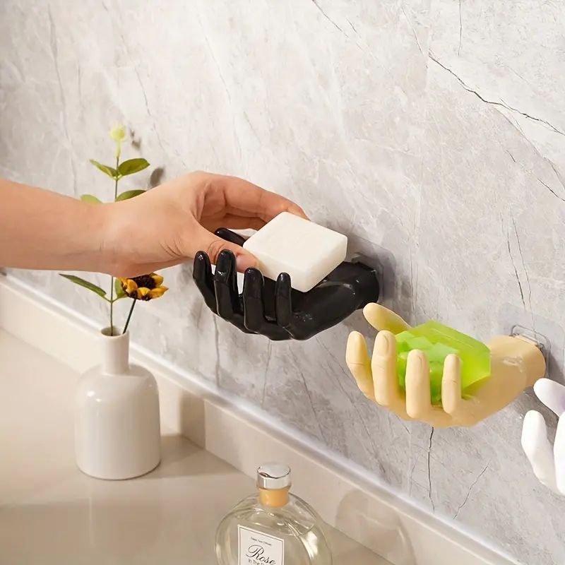 Hand Shaped Soap Holder Wall Mounted Strong Adhesive Hook - Temu | Temu Affiliate Program