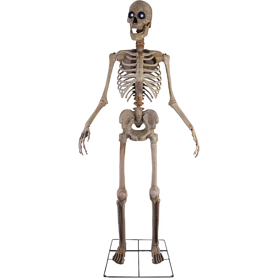 Haunted Hill Farm 8-ft Animatronic Skeleton Free Standing Decoration | Lowe's